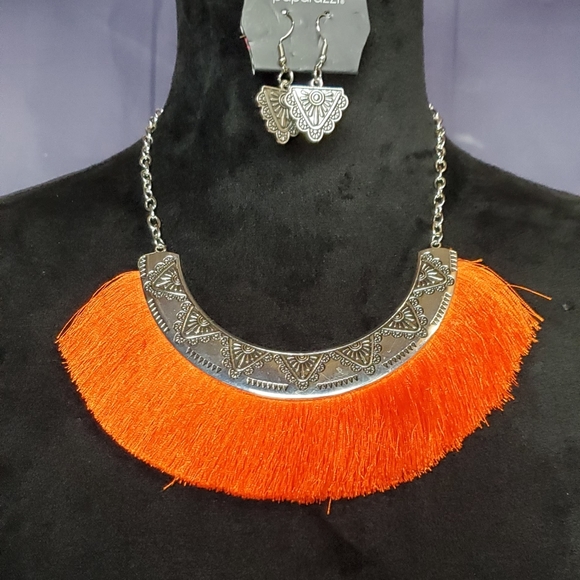 paparazzi | Jewelry | Orange Fringe 